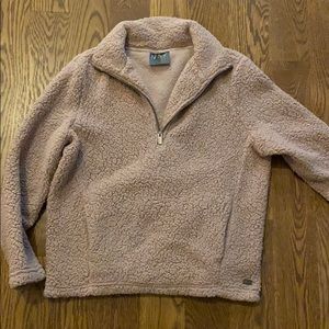 Mark New York Teddy Fleece Quarter Zip Pullover